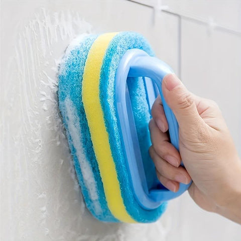 Escova De Limpeza Com Alça Do Banheiro Cozinha Vidro Esponja Parede Doméstica Remoção De Manchas