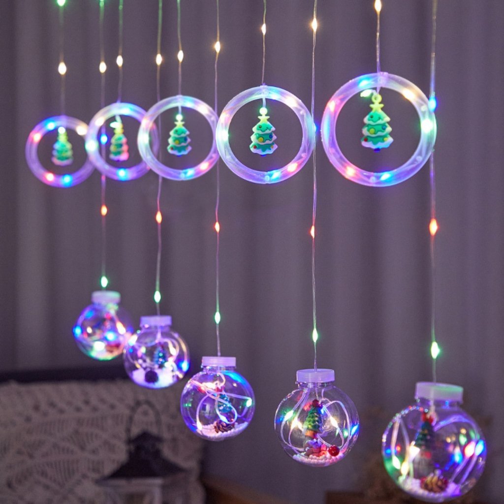 Cordão De Cobre Com Luzes LED Decorações de Natal para Casa, Quarto, Festa de Ano Novo Circulo e