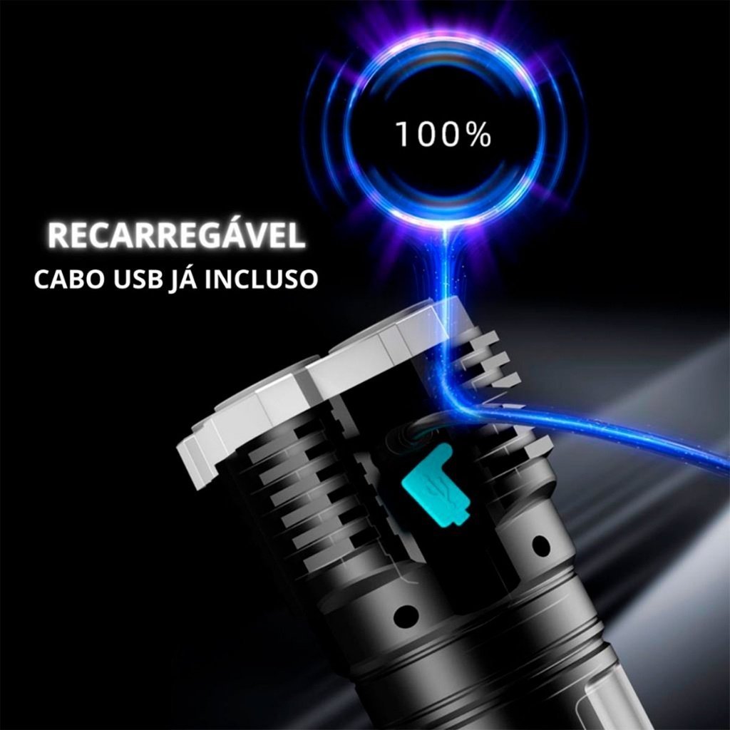Lanterna Recarregável 4 Leds 200 Lumens USB Noll Tarugão - Tarugão  Parafusos e Ferramentas