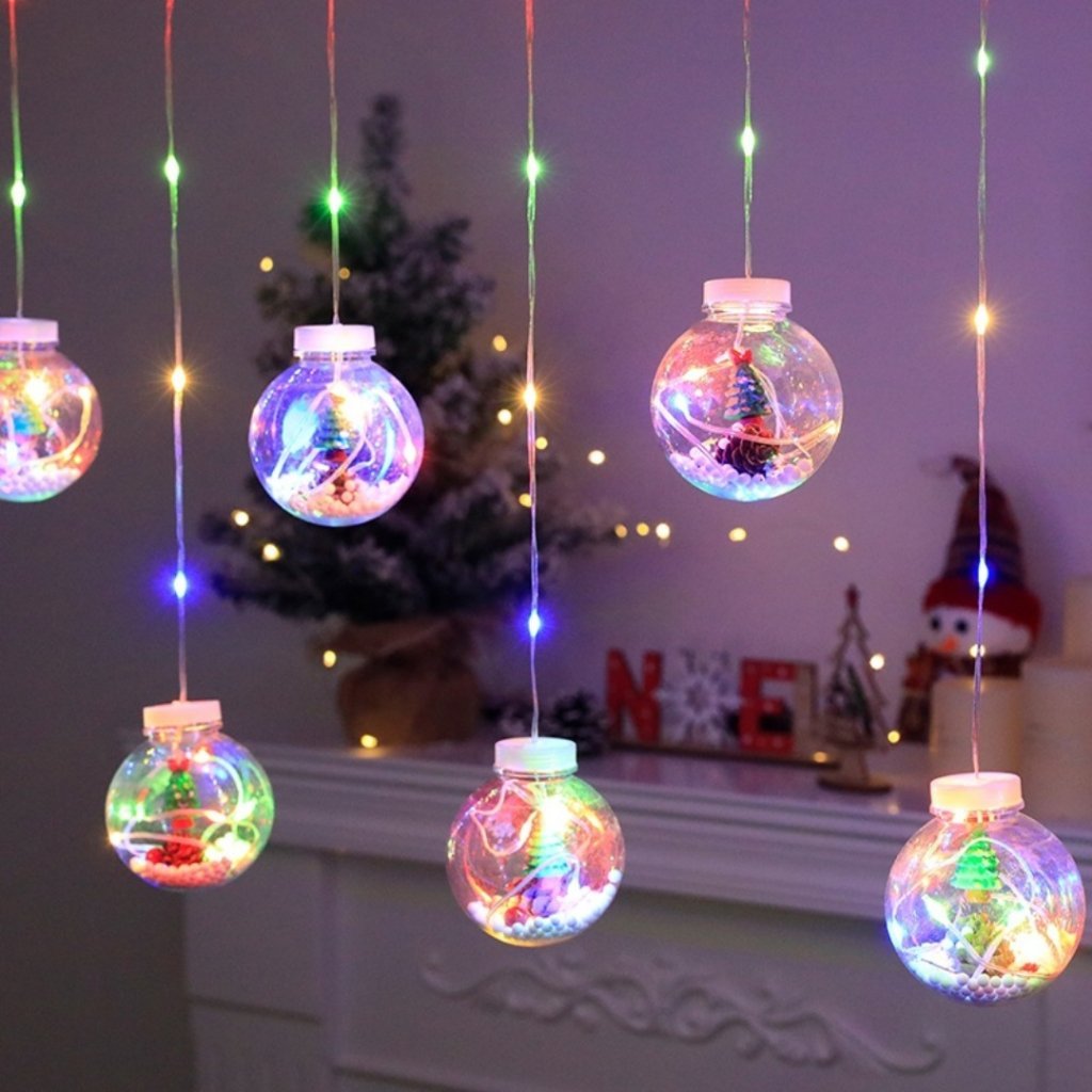 Cordão De Cobre Com Luzes LED Decorações de Natal para Casa, Quarto, Festa de Ano Novo Circulo e