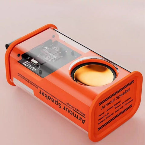 Caixa De Som Transparente Bluetooth Speaker Mini Audio Cyberpunk Estilo Pequeno Subwoofer Portátil