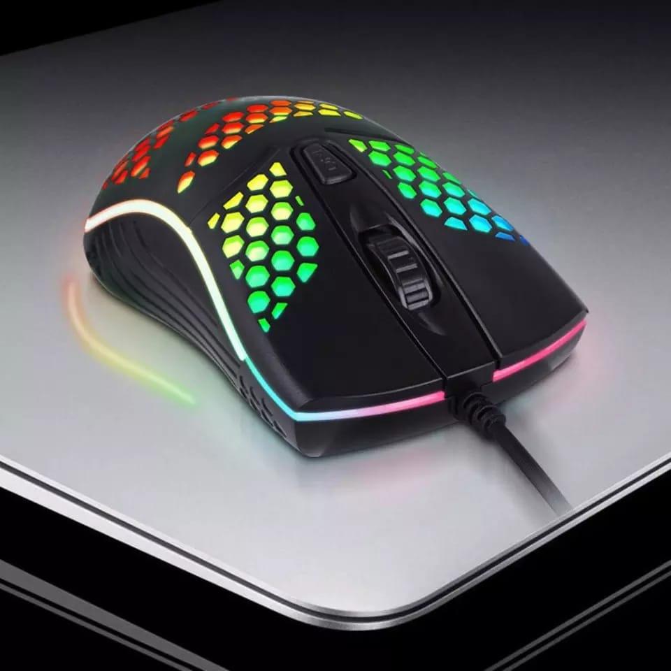 Mouse Óptico Led Mouse Gamer Usb Jogos Com Rgb Ultra Leve Ps4 Ps5 Pc Notebook design ergonômico