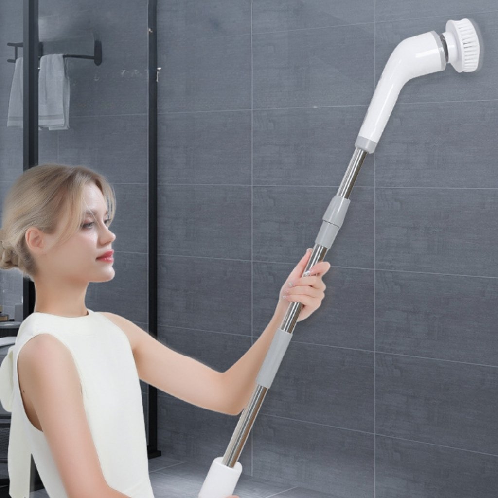 Escova De Limpeza Ajustável Janela Banheiro e Cozinha Ferramenta 7 em 1 Recarregável