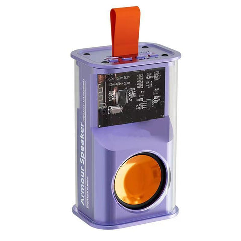Caixa De Som Transparente Bluetooth Speaker Mini Audio Cyberpunk Estilo Pequeno Subwoofer Portátil