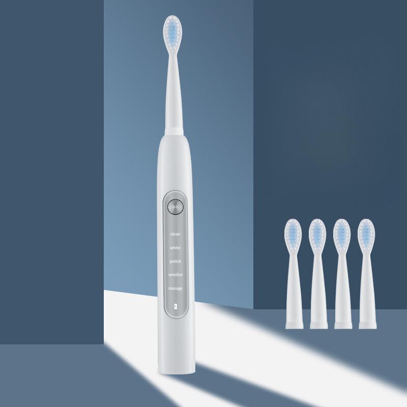 Conjunto de 3 Escovas de Dentes Elétricas, Recarregáveis e Livres de Fio, com Cerdas Suaves