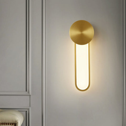 Luminária Pendente Minimalista Oval Led Moderno Dourado