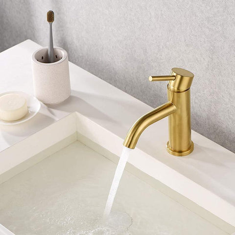 Torneira Para Água Quente/Fria De Aço Inoxidável 304 Designer Moderno Para Bacia De Banheiro