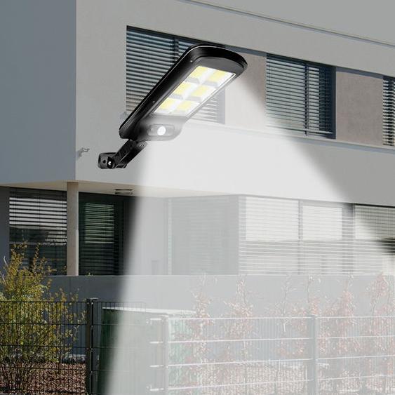 Mini Luminária Solar 48 Cob Quadrada Poste Rua Parede Refletor Sensor Presença Movimento Prova D' AGUA