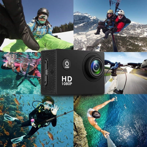 Câmera E Fimadora De Ação 4k Hd 30fps Telas 2.0 Subaquática Esporte Digital WI-FI USB Action