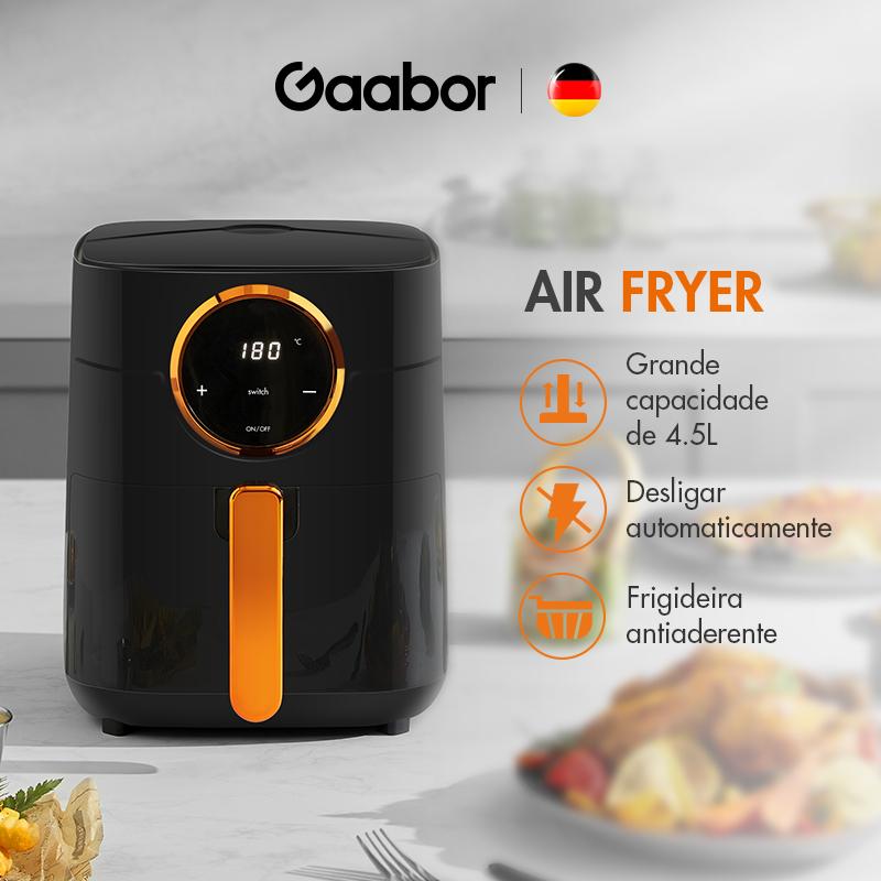 Fritadeira Elétrica Sem Óleo 4L Gaabor Air Fryer Jumbo 1500W Antiadere –  Dafu Shop