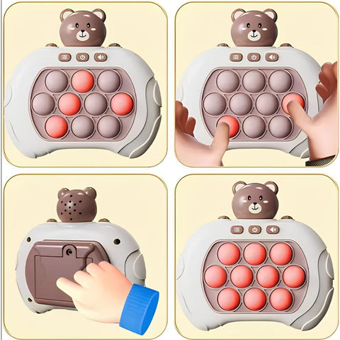Brinquedo "Pop it" Astronauta/Urso - Console de Jogo Push Rápido - Ferramenta de Alívio de Estresse