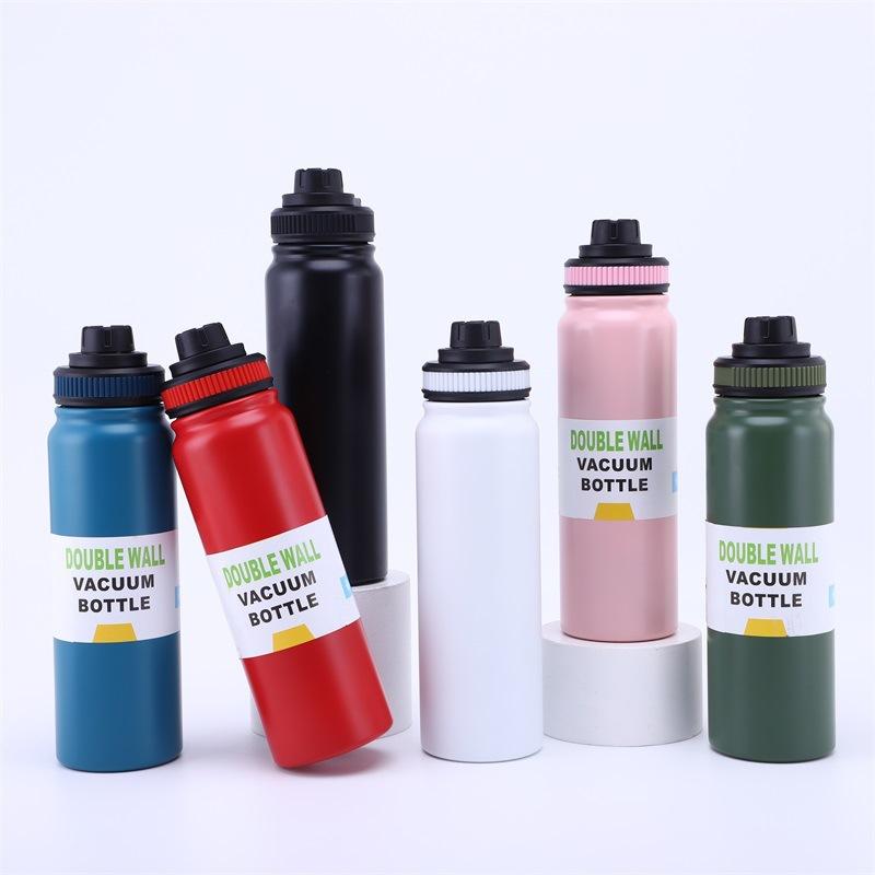 Garrafa Térmica Vacuum Bottle 800ml Frio/Quente Aço Inoxidável Copo Esportivo Portátil
