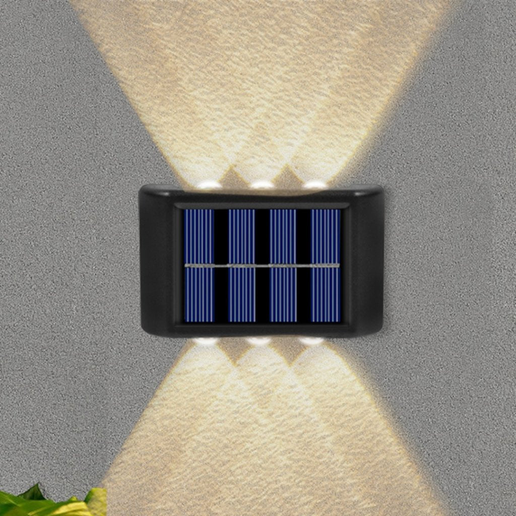 Luminária Solar Lâmpada De Parede Recarregável Com 10 Led Decoração De Área Externa Sem Gastar