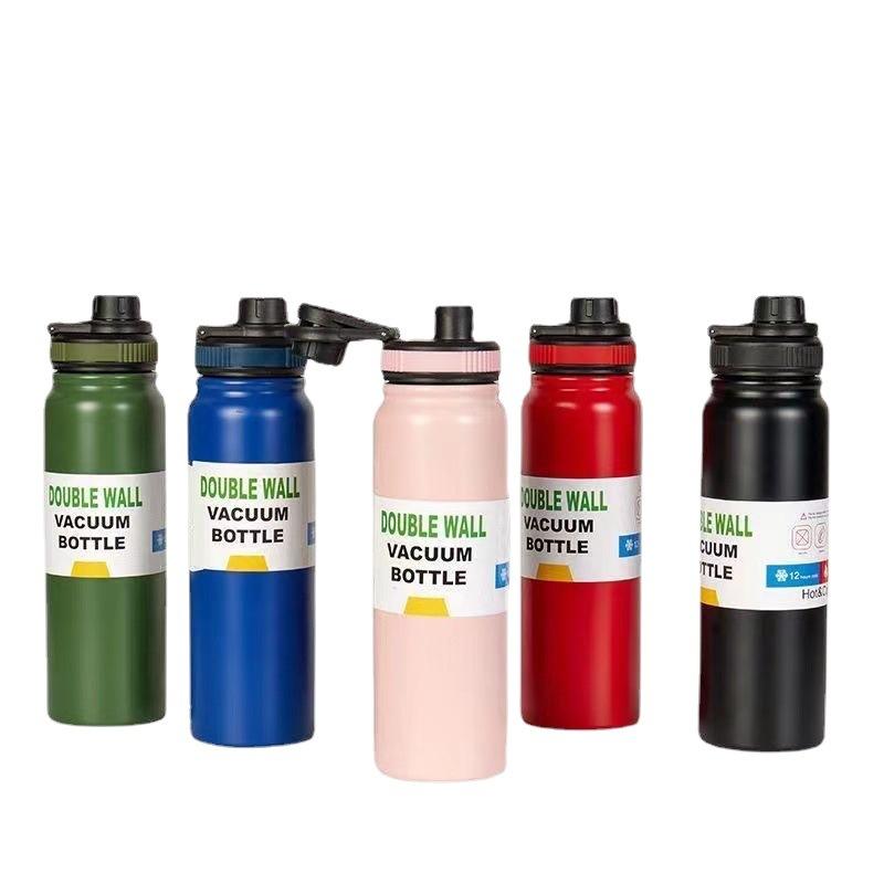 Garrafa Térmica Vacuum Bottle 800ml Frio/Quente Aço Inoxidável Copo Esportivo Portátil