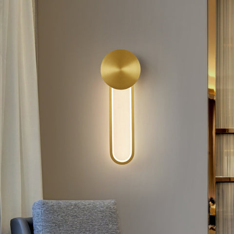 Luminária Pendente Minimalista Oval Led Moderno Dourado