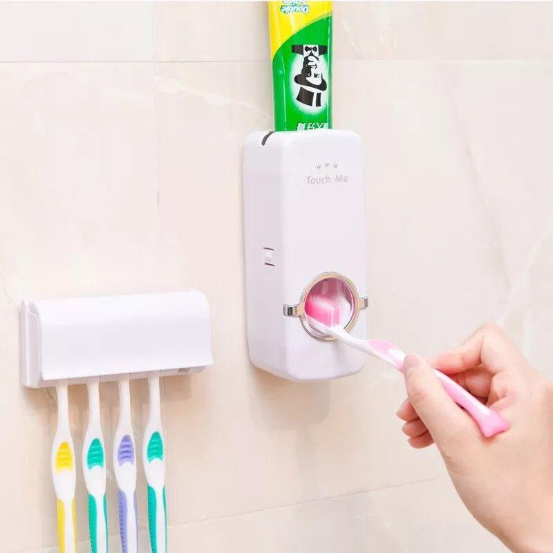 Dispenser de Creme Dental Pasta de Dente com Porta Escovas