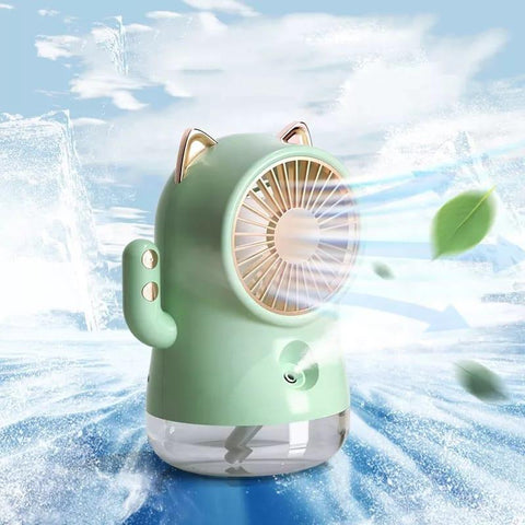Mini Ar Condicionado Gatinho Portátil Air Cooler Umidificador Climatizador