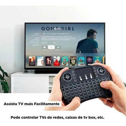 Mini Teclado Controle Sem Fio Para Smart Tv Tv Box Pc