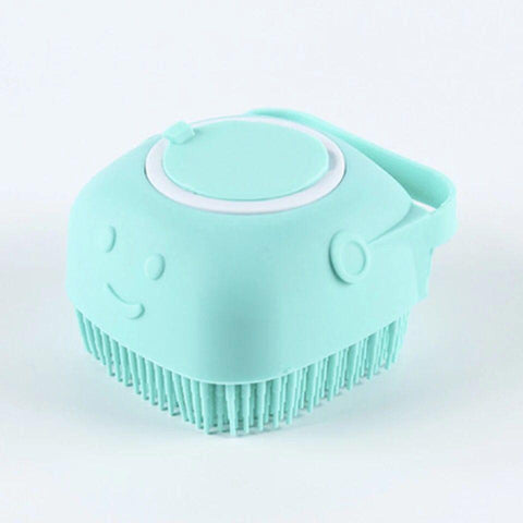 Esponja De Silicone Para Banho Com Dispenser Shampoo / Sabonete Escova Pets