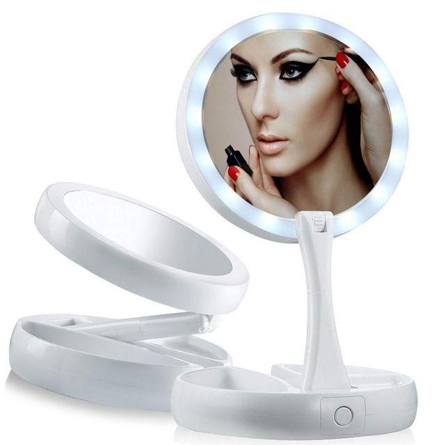 espelhos de maquiagem portátil tela toque usb - ESPELHOLED - Espelho para  Maquiagem / de Aumento - Magazine Luiza