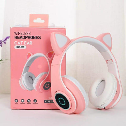 Fone de Gatinho cat ear orelhas de gato Wireless Catear Headphones Taisiho