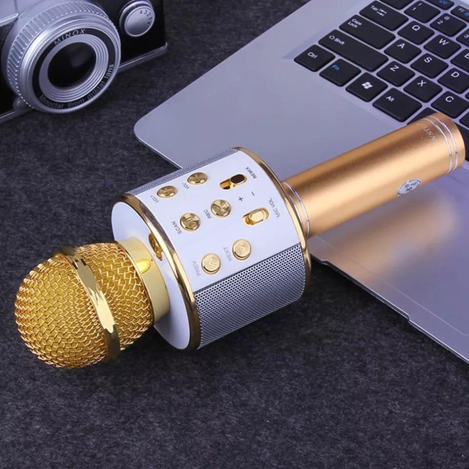 Microfone Karaokê Bluetooth Efeito Voz Modo Gravação Função Selfie