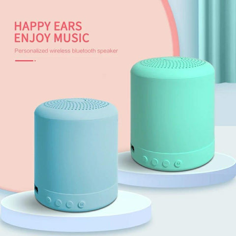 Mini caixa de som speaker bluetooth V5.0 cor de macaron fm /sd/pendrive AL-6889