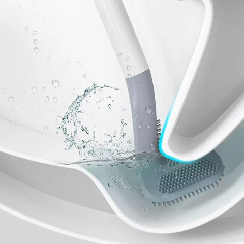 Escova Sanitária Golfe Silicone Com Adesivo Para Parede Limpar Vaso Privada Banheiro Toalete