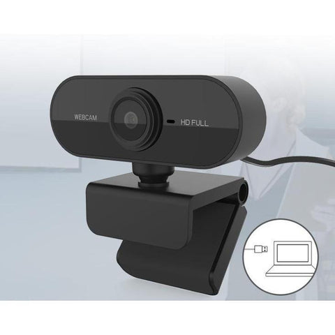 Câmera Full HD 1080p Webcam Com Microfone Visão 360º Computador PC Para Reunião E Aulas